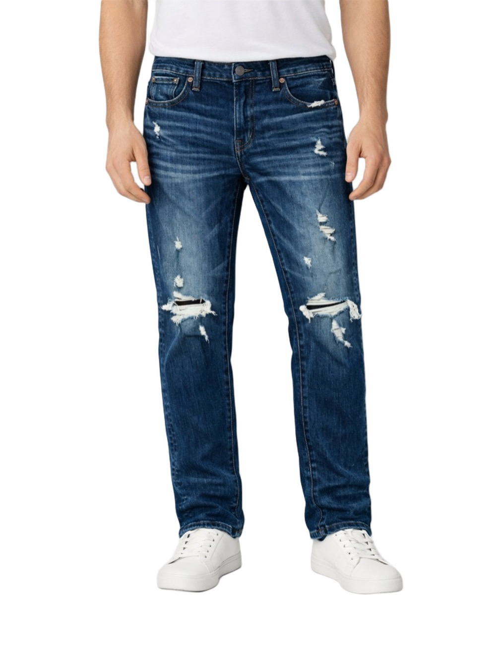 American Eagle Outfitters air flex plus skinny Distressed Blue Jeans size 32